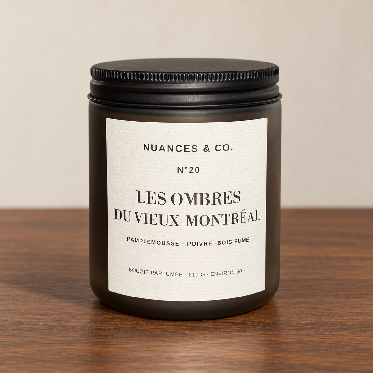 Bougie parfumée N° 20 — Les ombres du Vieux-Montréal