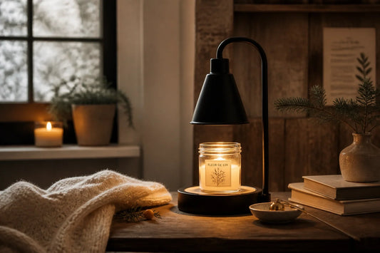 Professional header image for educational tutorial: La lampe chauffe-bougie : tout comprendre pour en profite...