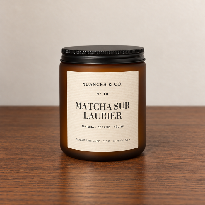 Bougie parfumée N° 10 — Matcha sur Laurier