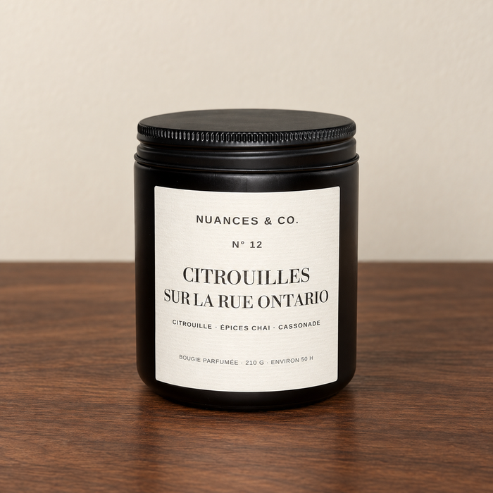 Bougie parfumée N° 12 — Citrouilles sur la rue Ontario