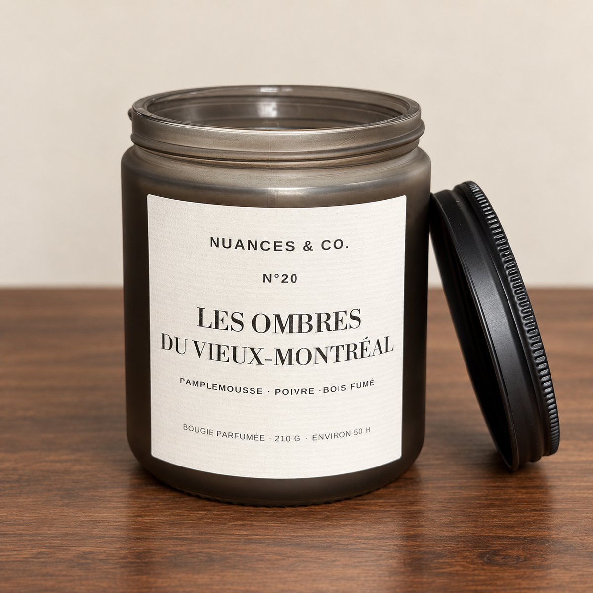 Bougie parfumée N° 20 — Les ombres du Vieux-Montréal