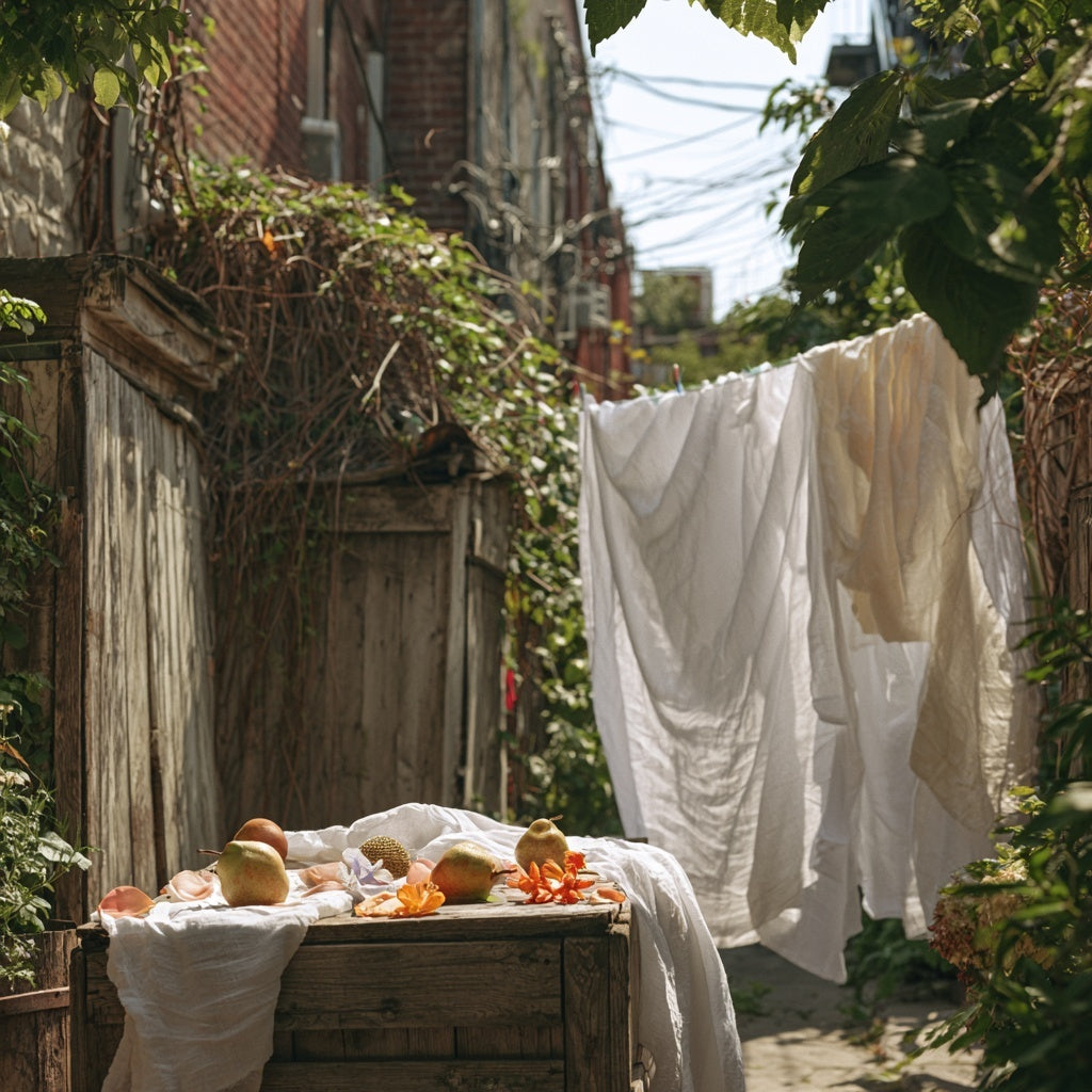 Bougie parfumée Nuances & Co. — Linge au vent sur le Plateau