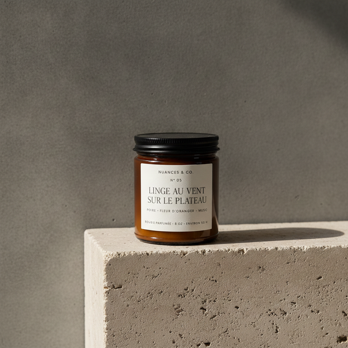 Bougie parfumée N° 05 — Linge au vent sur le Plateau